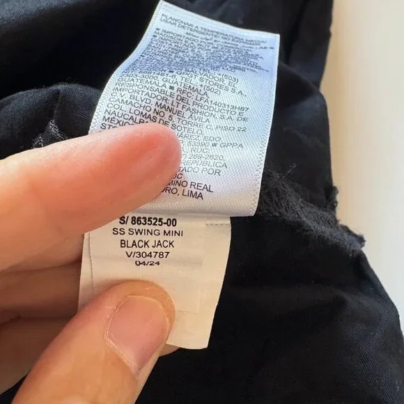 NWT Old Navy Mini Shirt Dress Black 100% Cotton - Picture 10 of 11